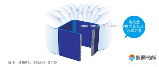 美的空气能热泵热水器循环式RSJ-380/MS-G专业研发G型换热器设计流路,冷媒分配均匀,换热充分效率高