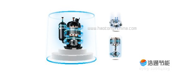 美的别墅型空气能热水器康泉RSJF-50/C-B品质卓越的压缩机