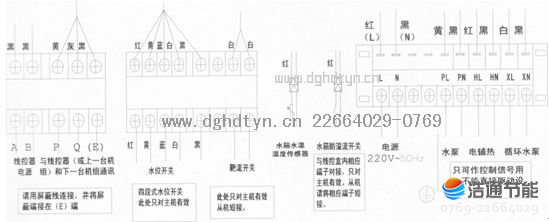 空气源热泵热水器RSJ-100-540V、RSJ-100-540V-B、RSJ-100-540V-C电气连线简图