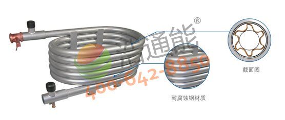 【美的空气能热水器3P循环式RSJ-100/M-540V1】同轴螺纹套管换热器,换热效率高,防腐防锈