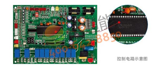 【美的空气能热水器10P循环式RSJ-380/MSN1-H(E2)】先进微电脑控制板,飞思卡尔高速处理芯片